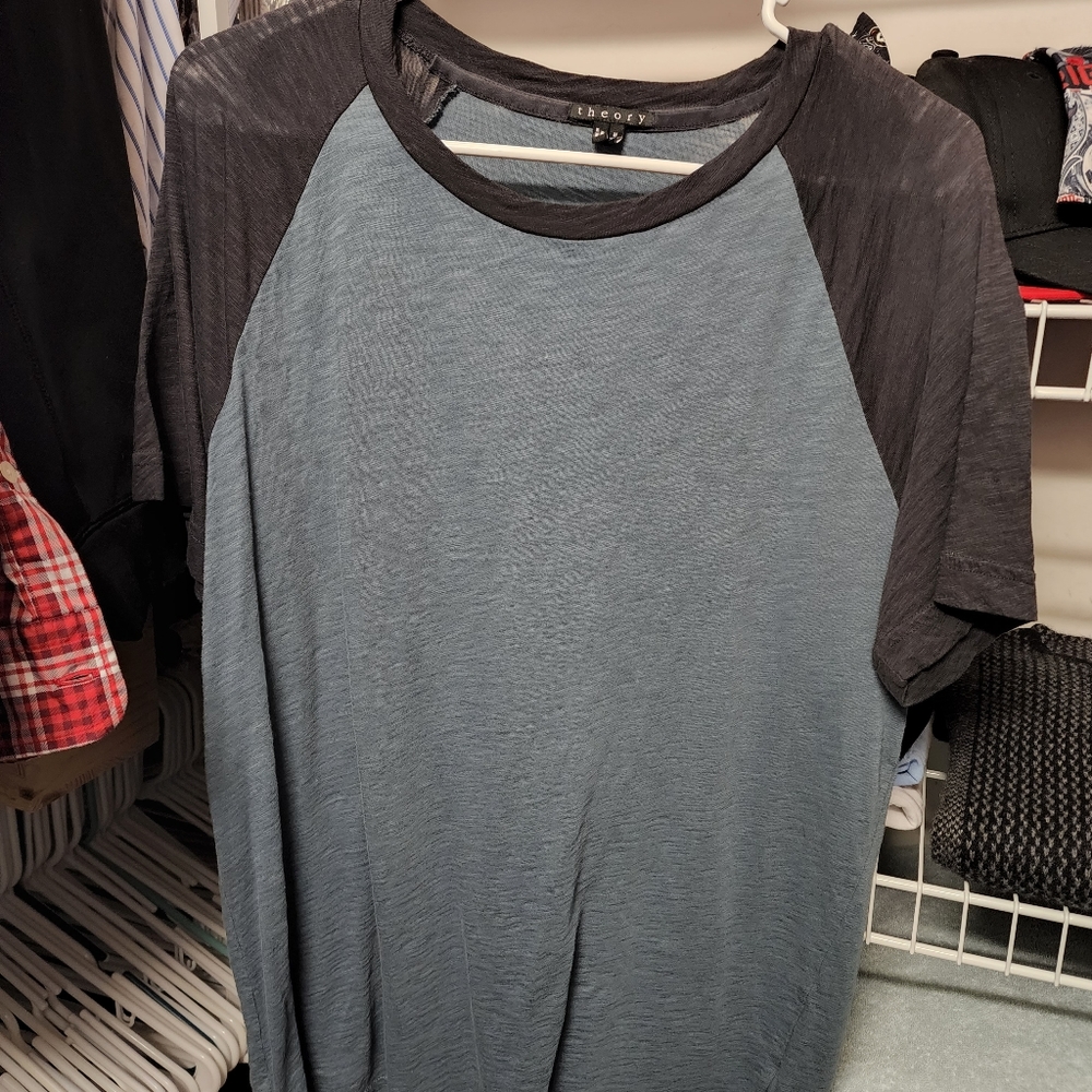 Theory Crew Neck Tee, light blue, medium